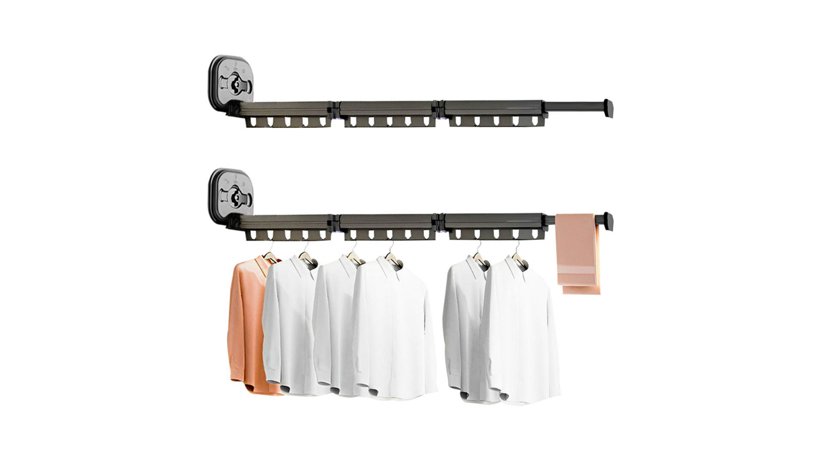 Soga 2 Piece Wall-Mounted Clothing Dry Rack - 127.5cm