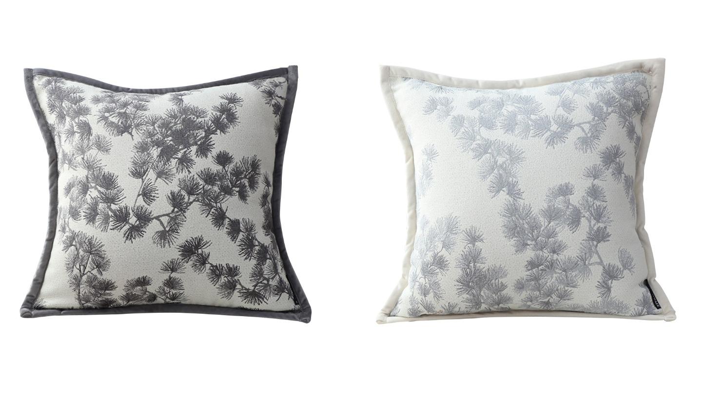 Soga 45cm Wide Border with Branch and Pine Needle Design Cushion