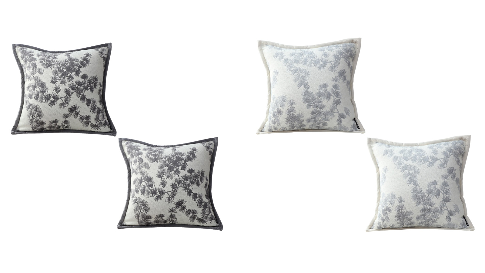 Soga Set of 2 45cm Wide Border with Branch and Pine Needle Cushion