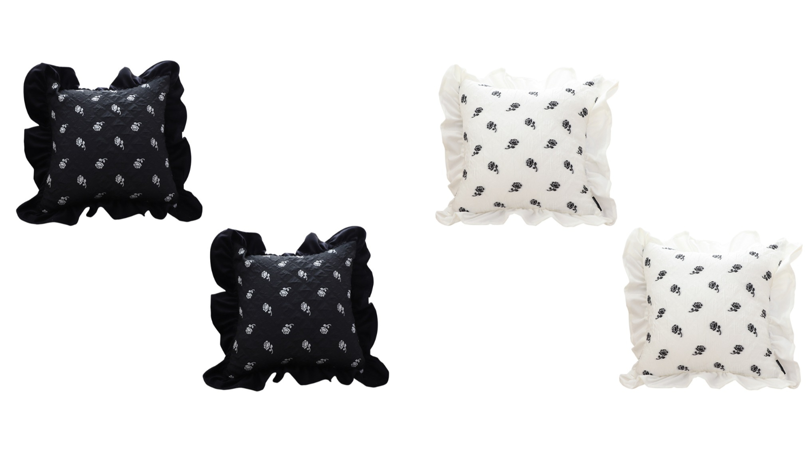 Soga Set of 2 45cm Ruffled Square Decorative Cushion