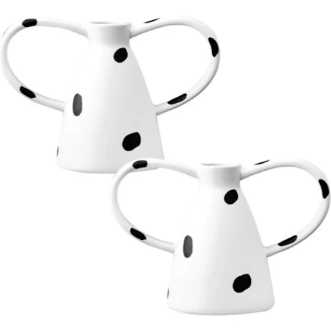 Soga 2 Piece Ornament Vase with Handicraft Decoration Polka Dot - 23.5 x 11cm