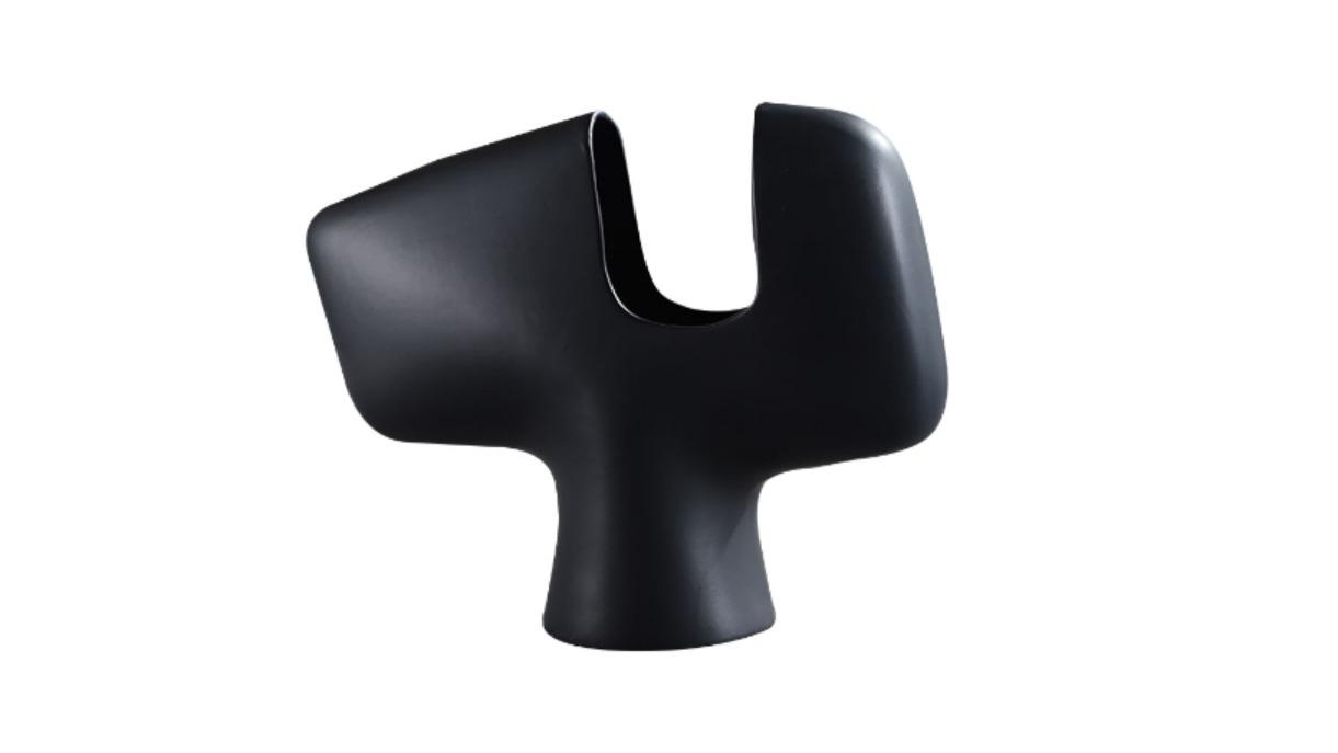 Soga Black Ornament Countertop Vase - 28 x 30cm 