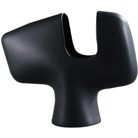 Soga Black Ornament Countertop Vase - 28 x 30cm
