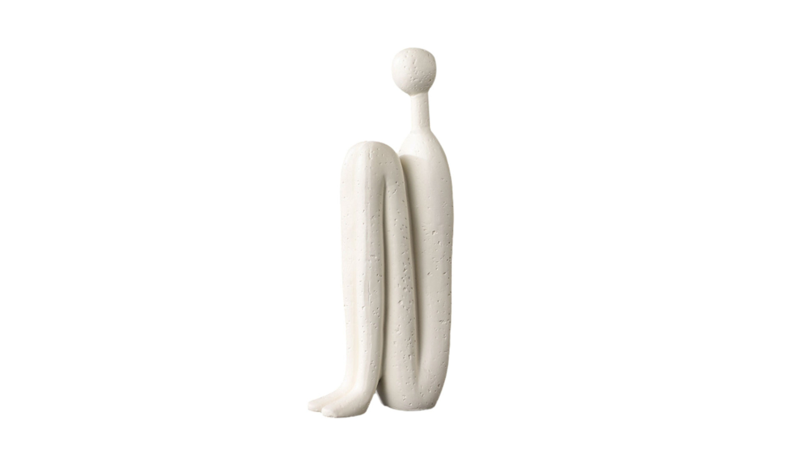 Soga Round Head Modern Stickman Resin Statue Ornament  - 10 x 28cm 