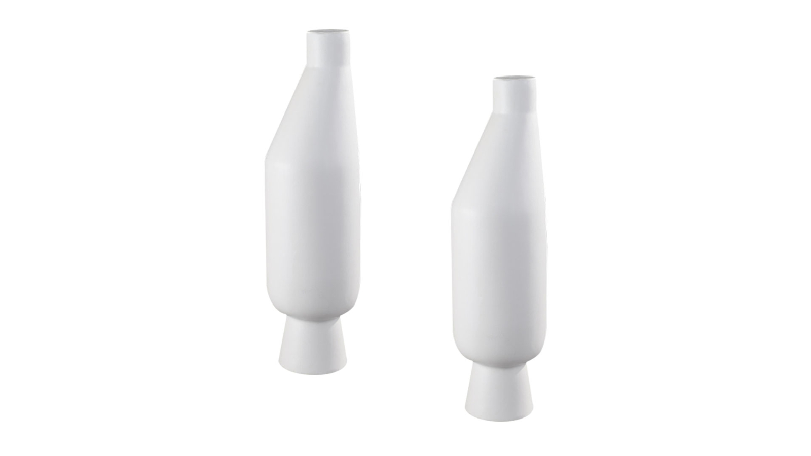 Soga 2 Piece Ornament Modern Minimalist Vase with Narrow Top - 14 x 52cm