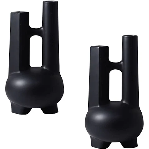 Soga 2 Piece Modern Geometric Vase Minimalist Double Tube Ornament