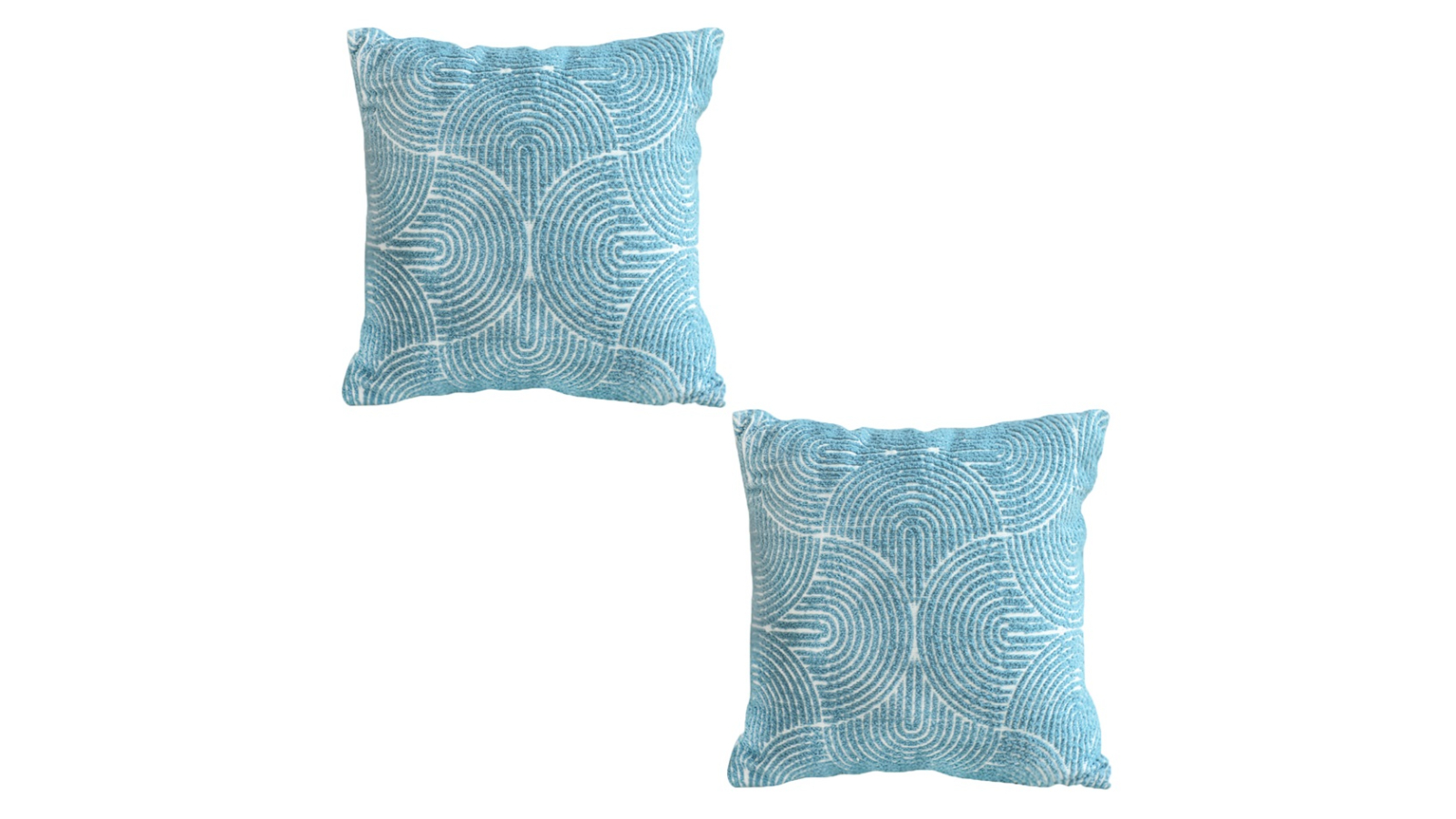 Soga 2 Piece 50cm Geometric Throw Pillow - Blue