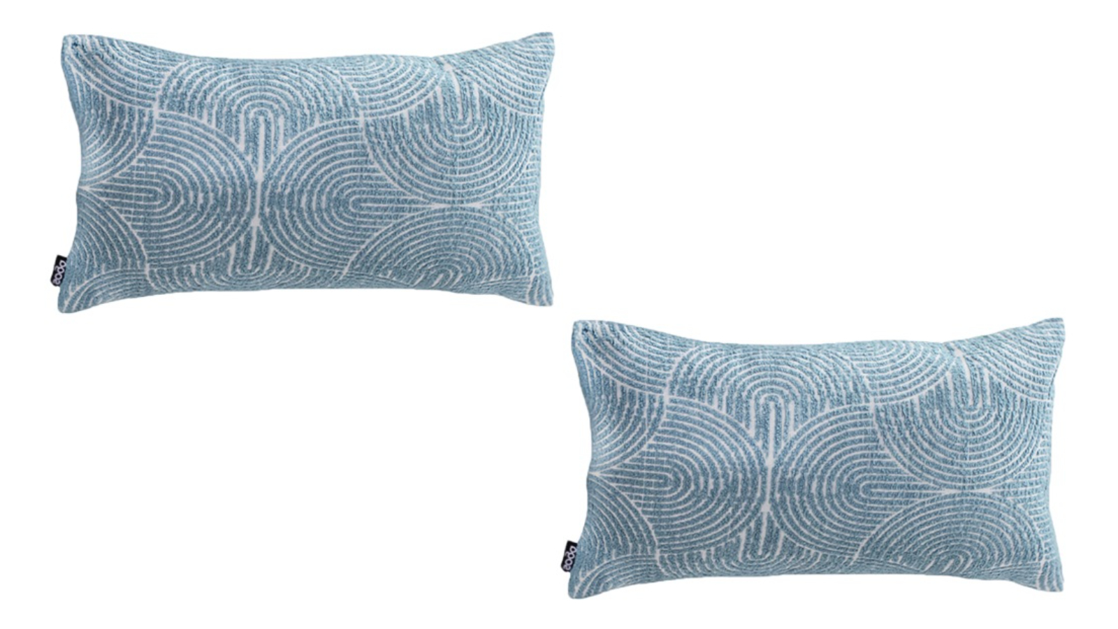 Soga 2 Piece 35cm Geometric Throw Pillow - Blue