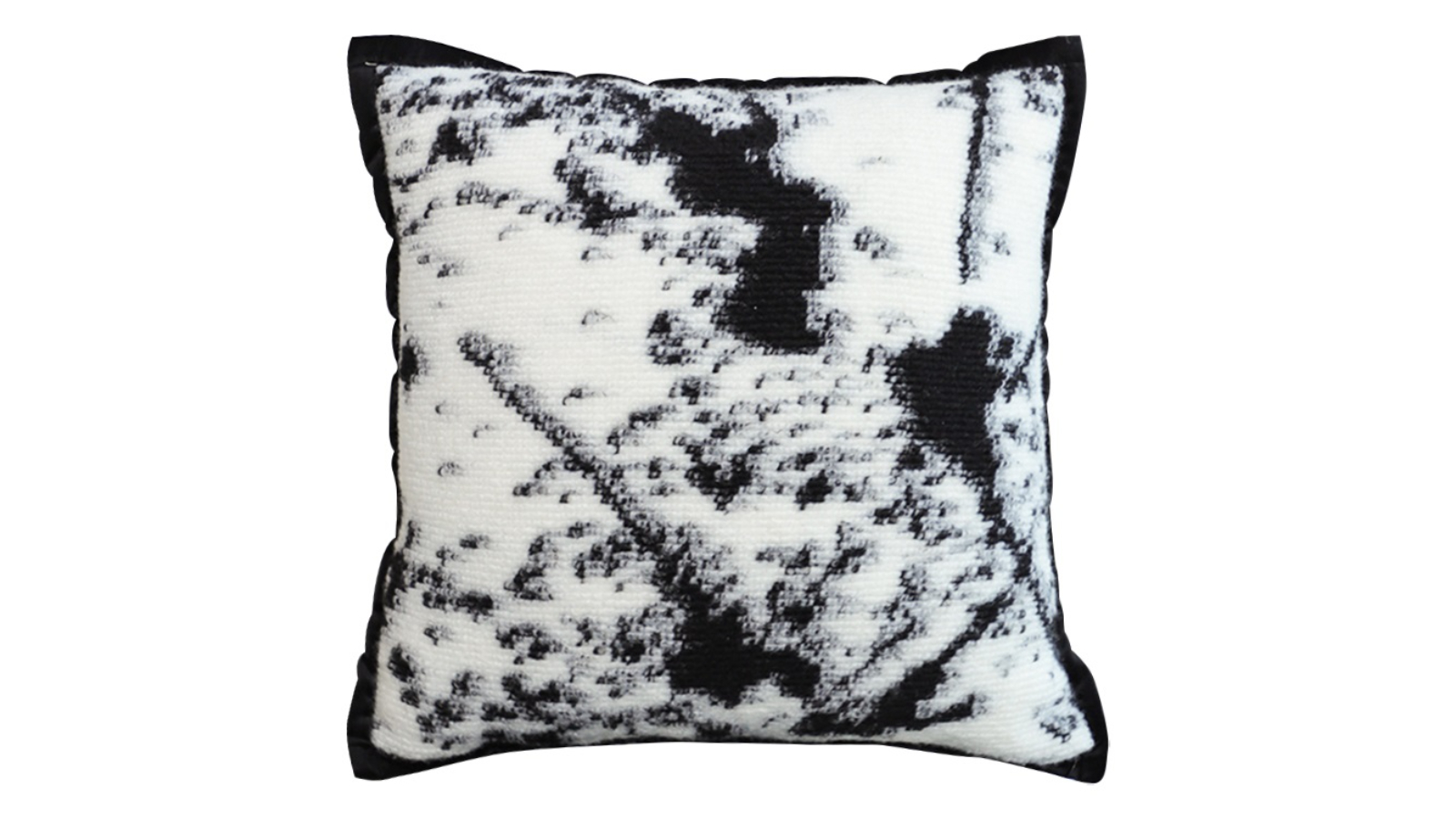 Soga Black/White Leopard Thick Premium Polyester Fiber Throw Pillow