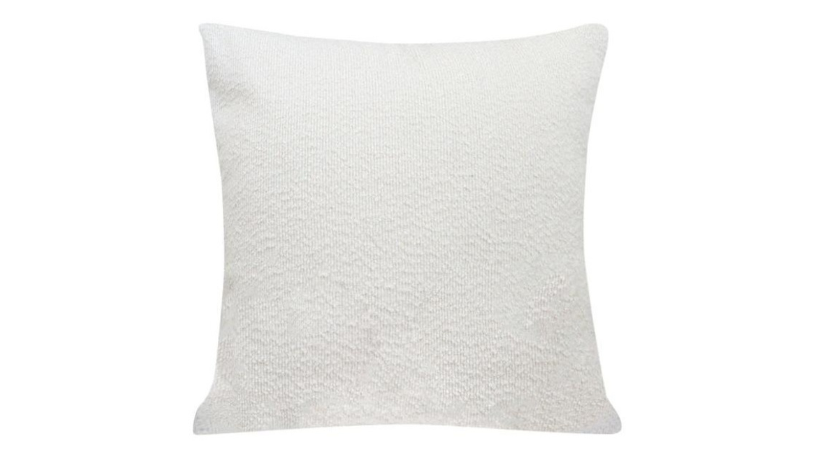 Soga White Premium Polyester Fiber and Cotton Throw Pillow - 50cm
