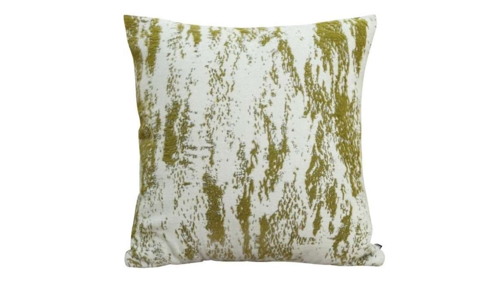 Soga 50cm Deluxe Polyester Fiber and Cotton Throw Pillow - White/Olive Green