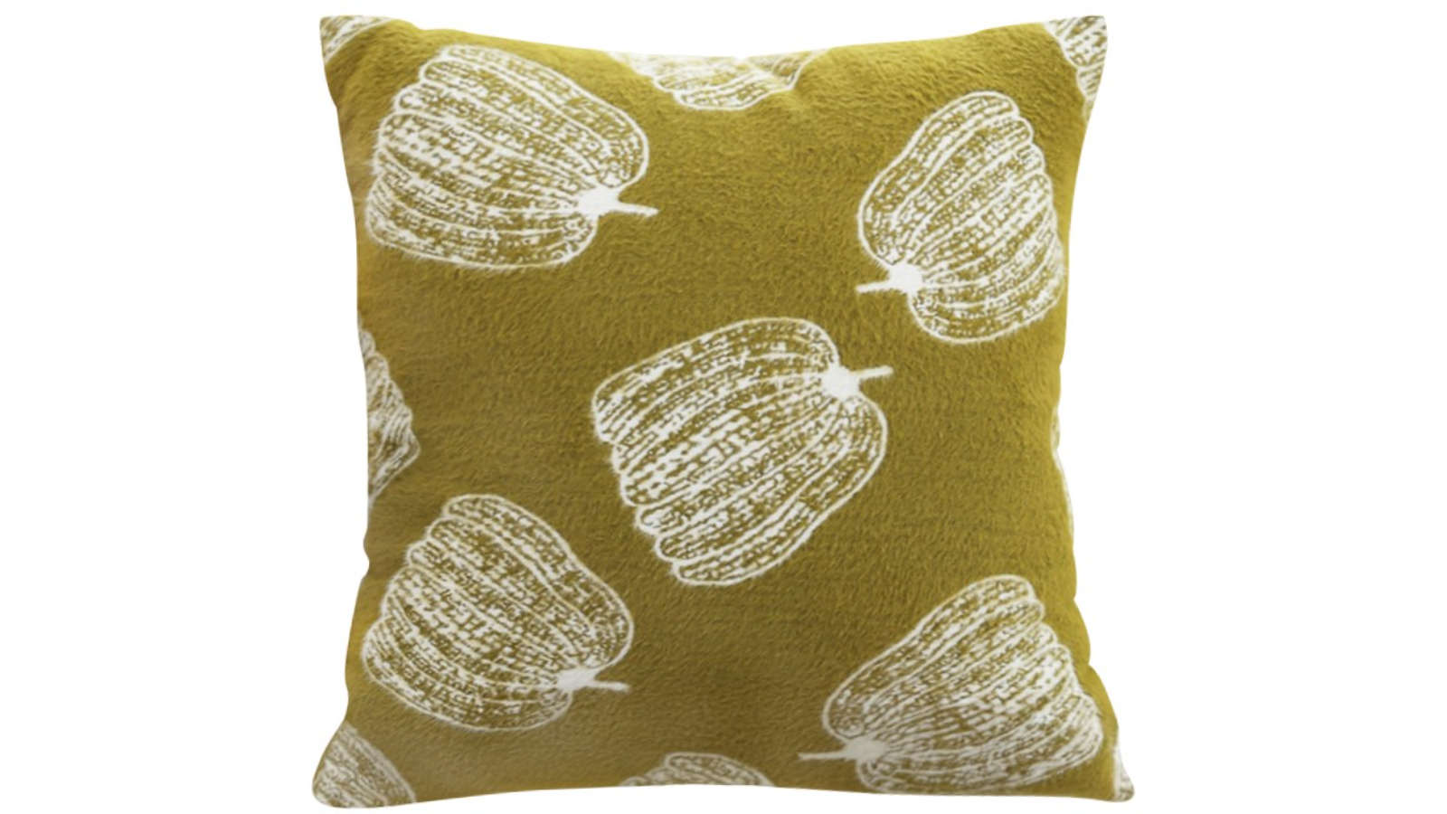 Soga Green Autumn Harvest Pumpkin Print Throw Pillow - 50cm