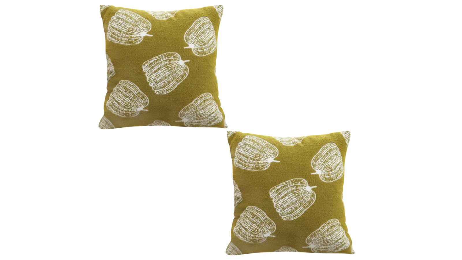 Soga 2 Piece Green Autumn Harvest Pumpkin Print Throw Pillow - 50cm