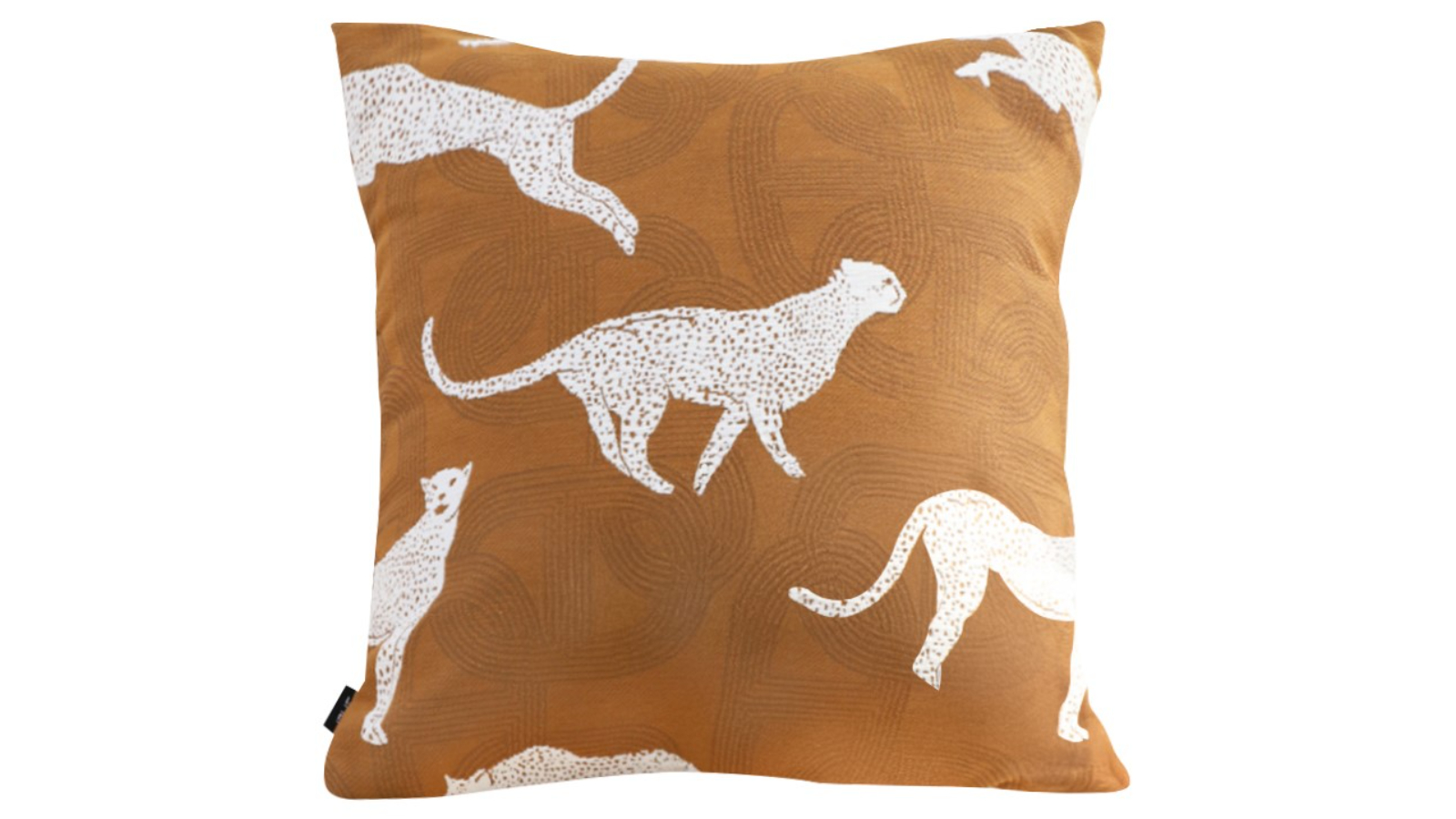 Soga Brown/White Cheetah Animal Print Throw Pillow - 50cm
