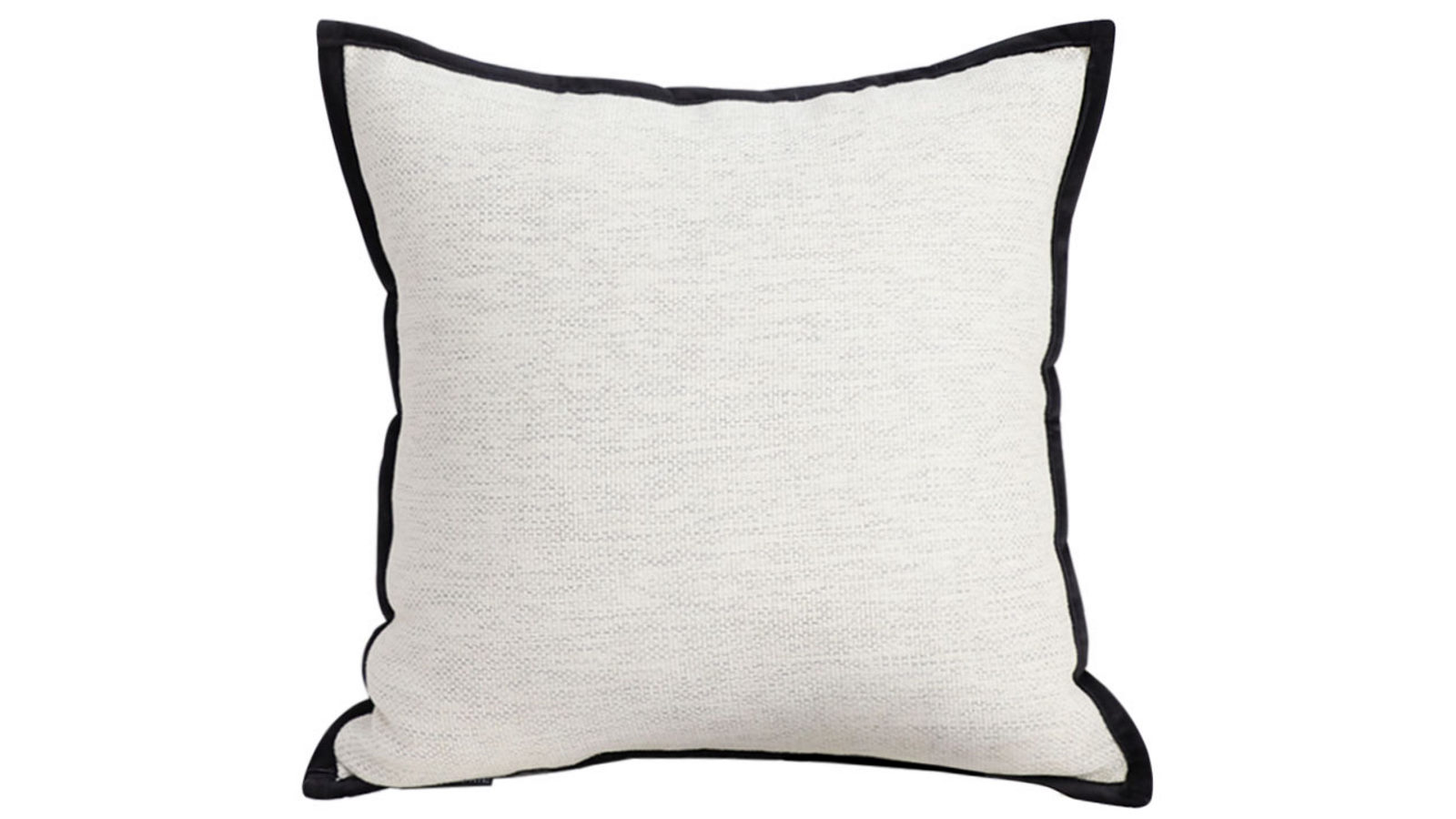 SOGA 50cm Classic Natural Linen Black Piped Edge Decorative Throw Pillow