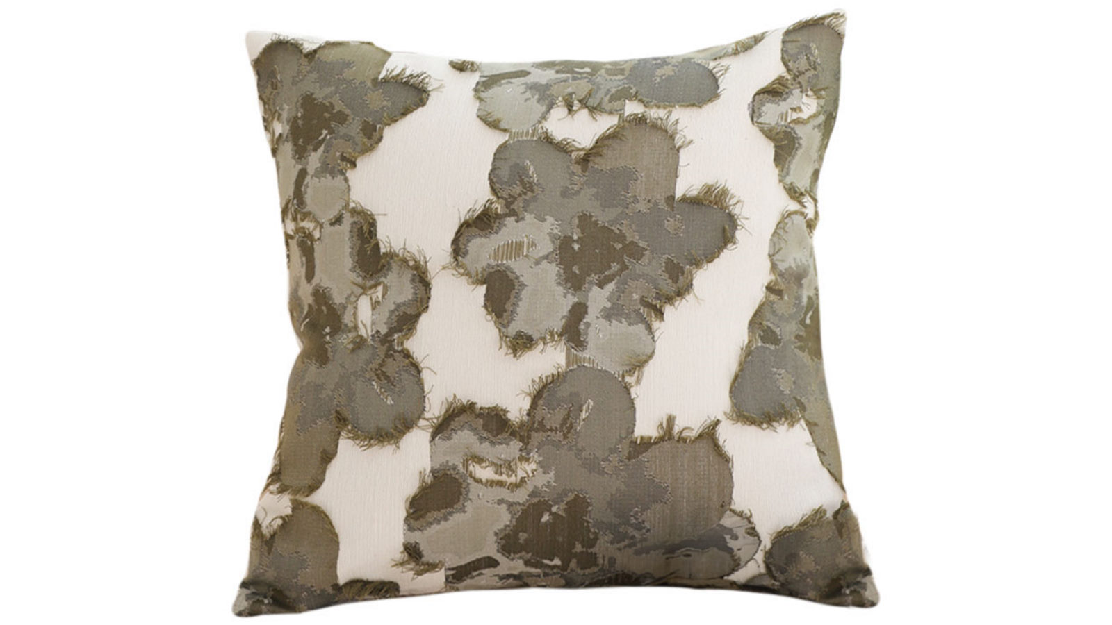 SOGA 45cm Abstract Gray Floral Watercolor Print Contemporary Throw Pillow