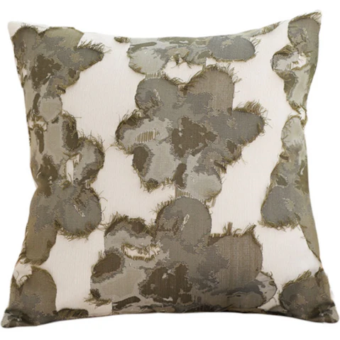 SOGA 45cm Abstract Gray Floral Watercolor Print Contemporary Throw Pillow