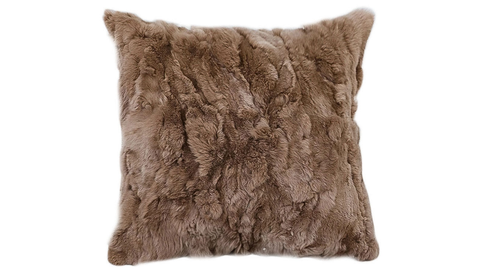 SOGA 50cm Luxurious Brown Faux Fur Plush Textured Throw Pillow
