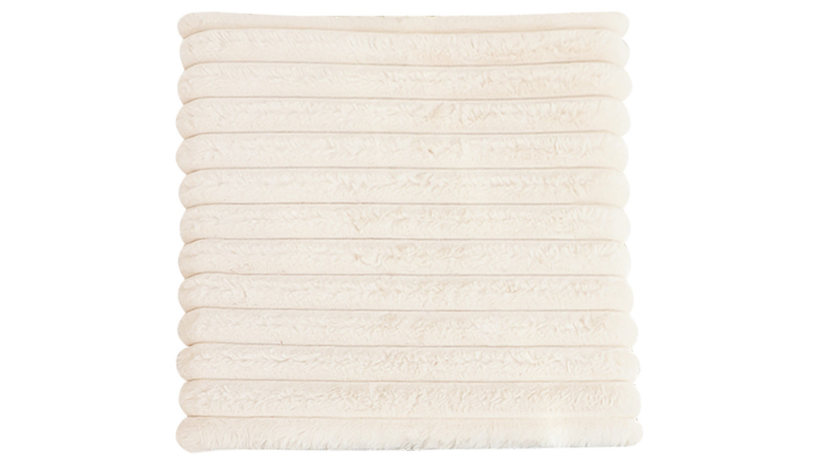 SOGA Cream Corduroy Square Cushion Soft Leaning Plush Backrest Throw Seat Pillow