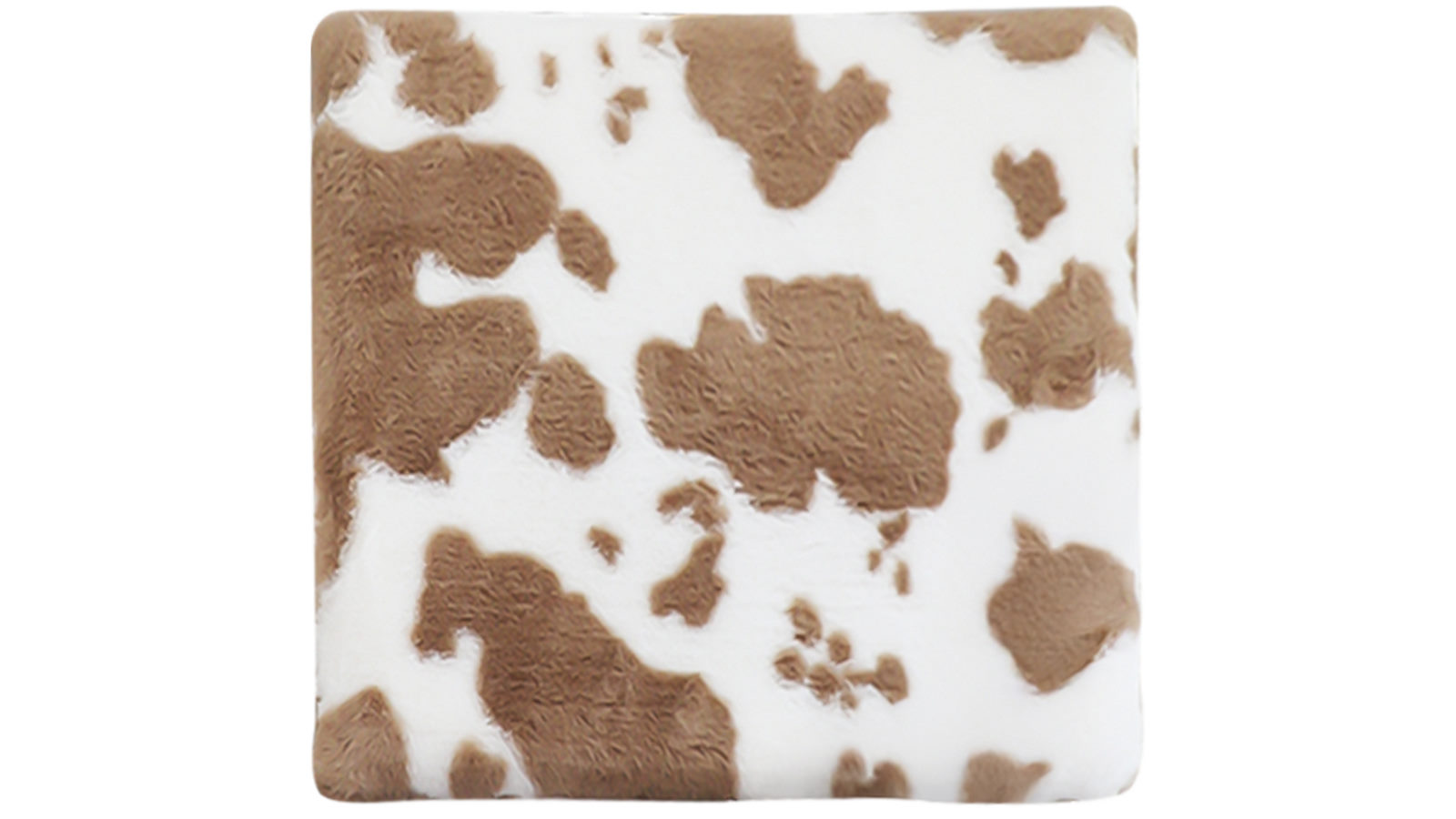 SOGA Brown Cow Print Square Cushion Soft Leaning Plush Backrest Throw Seat Pillow