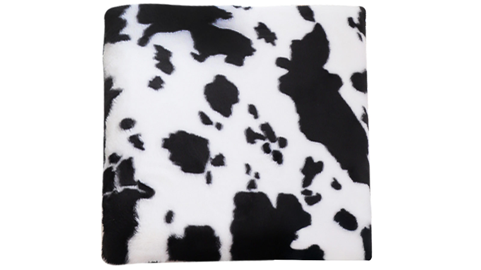 SOGA Black Cow Print Square Cushion Soft Leaning Plush Backrest Throw Seat Pillow