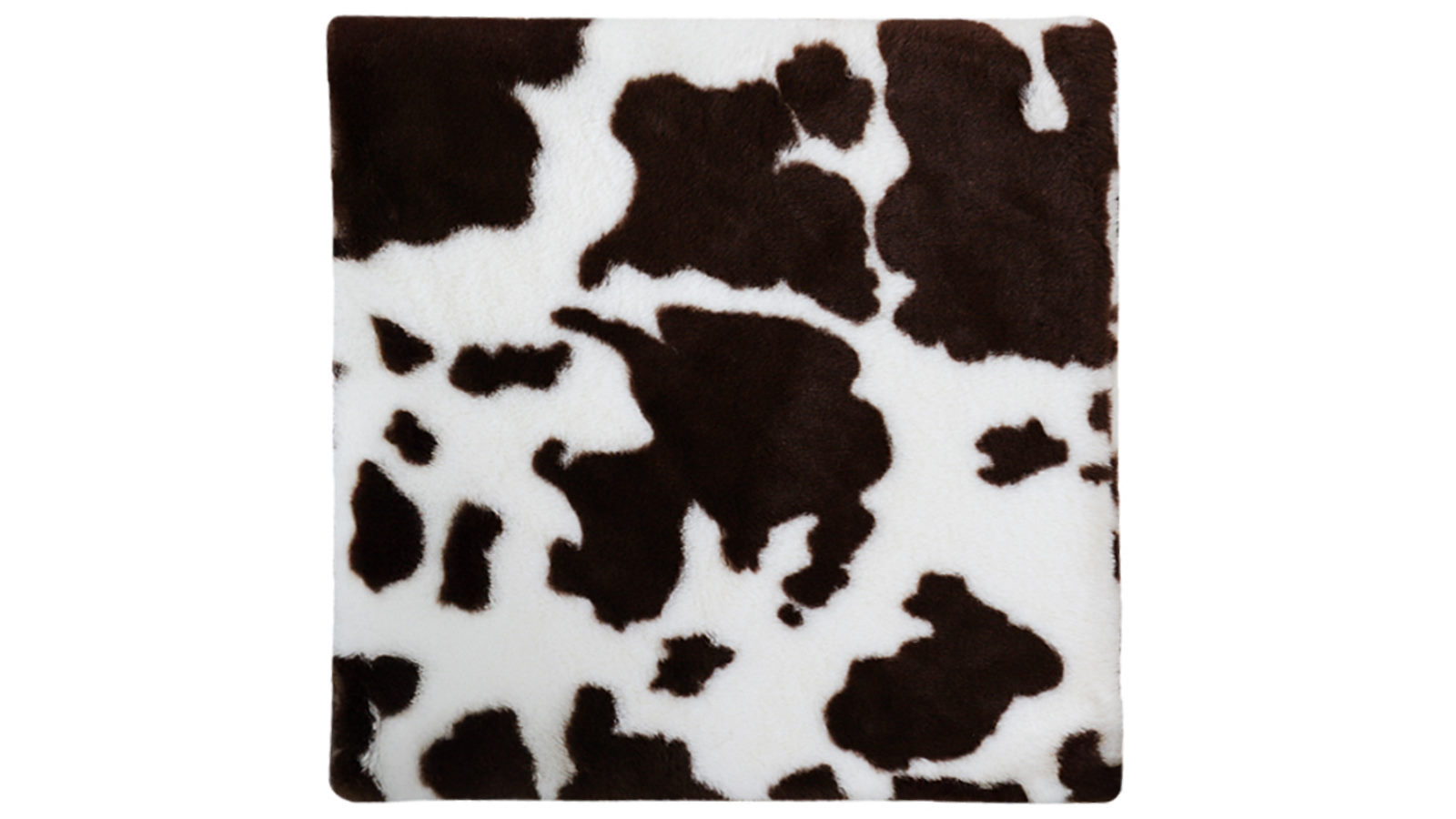 SOGA Coffee Cowhide Square Cushion Soft Leaning Plush Backrest Throw Seat Pillow 