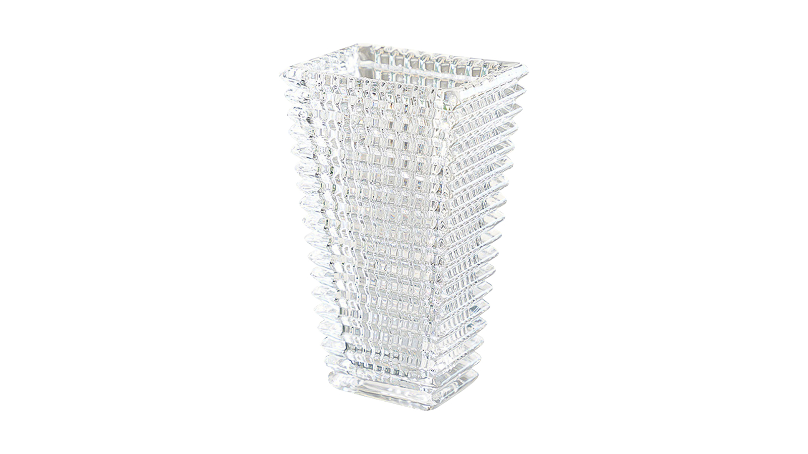 Soga 28cm Handcrafted Glass Vase - Clear