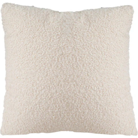 Soga Boucle Textured Cushion 50cm Cream White Soft Cozy Decorative Throw Pillow