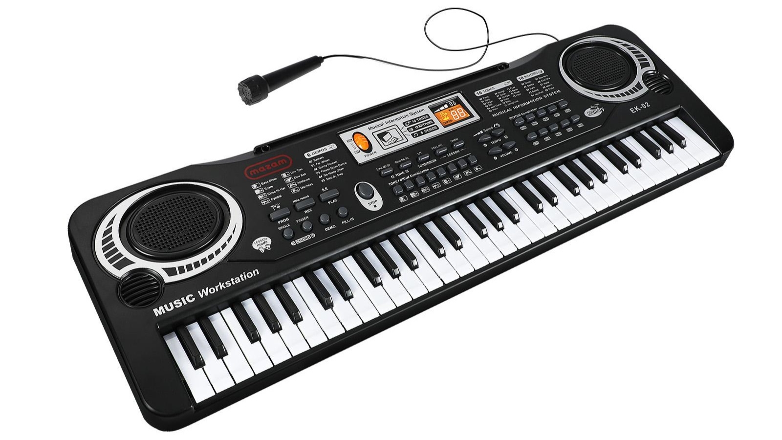 Mazam 61Keys 1.2cm Electronic Piano Keyboard Harvey Norman