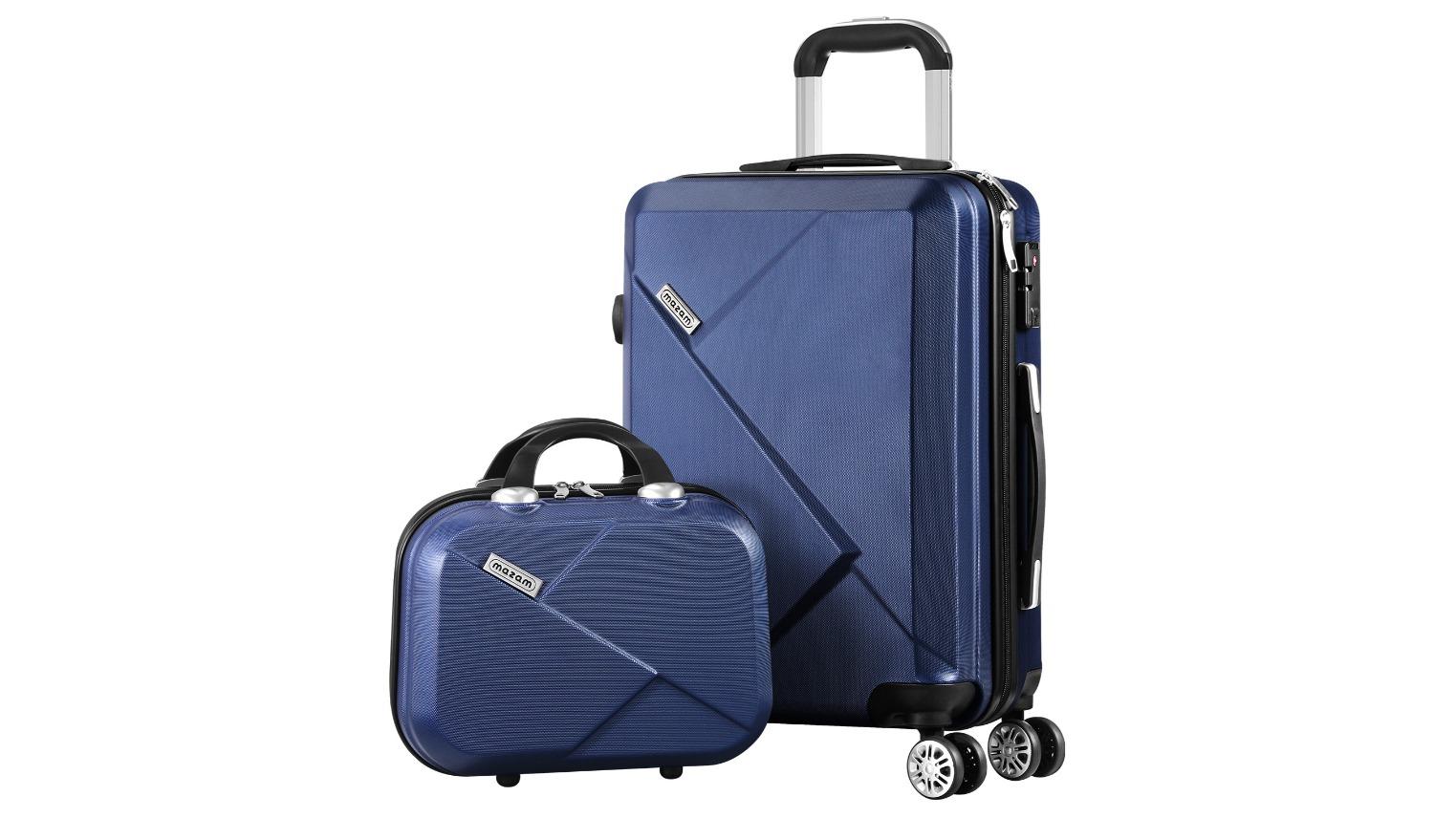 Mazam 2 Piece TSA Lock Luggage Suitcase - Navy