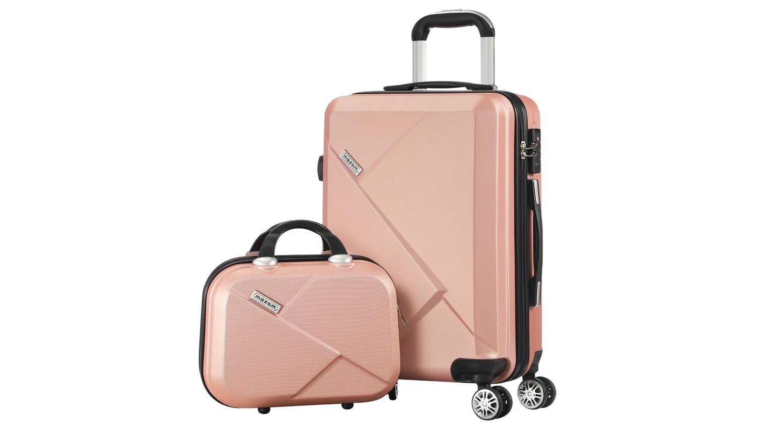 Mazam 2 Piece TSA Lock Luggage Suitcase - Pink