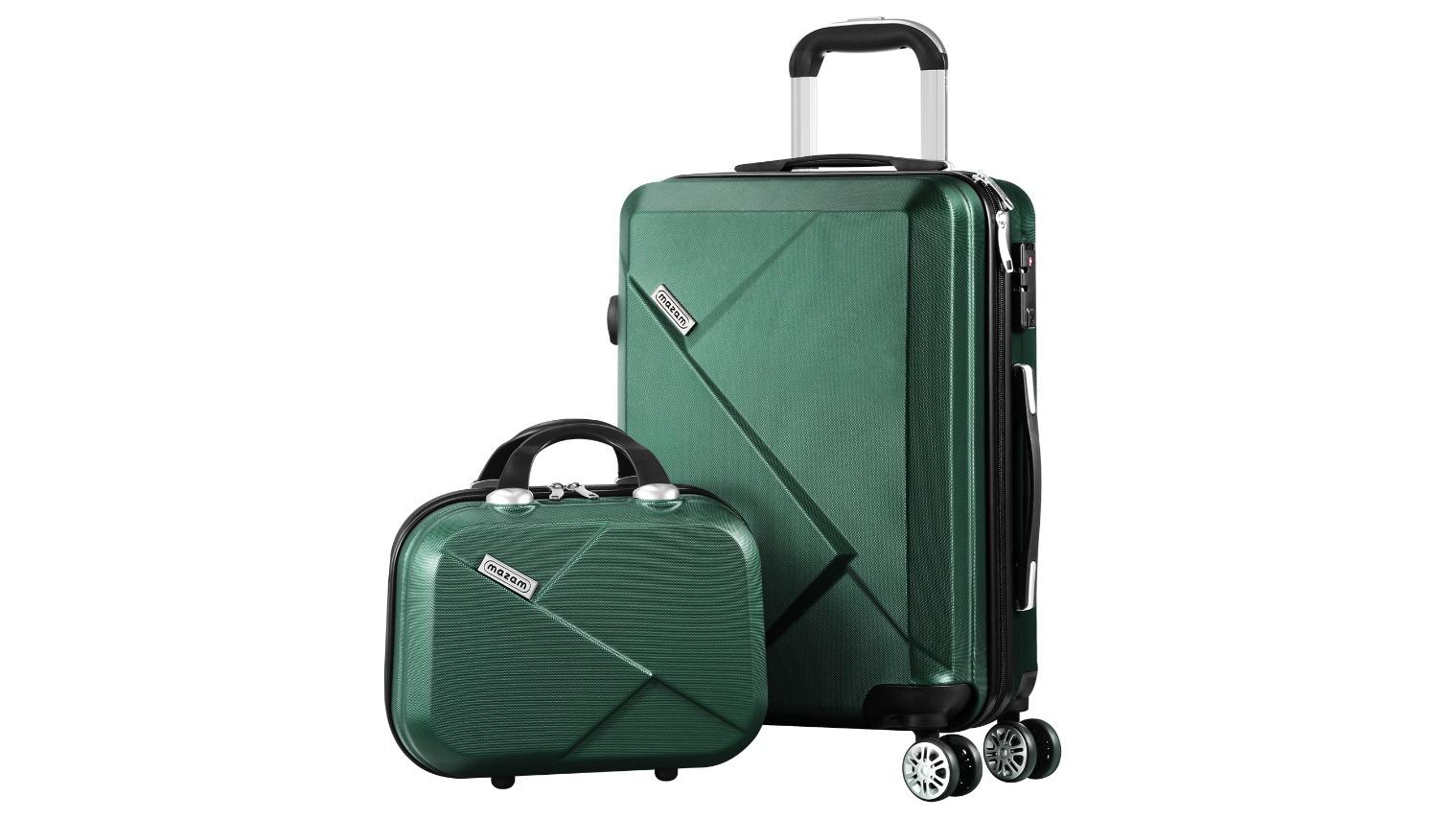 Mazam 2 Piece TSA Lock Luggage Suitcase - Green