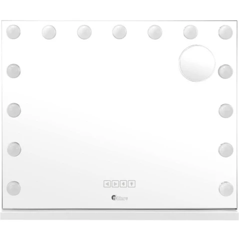 Oikiture Makeup Vanity Mirror Bluetooth LED Light Standing Wall Mounted