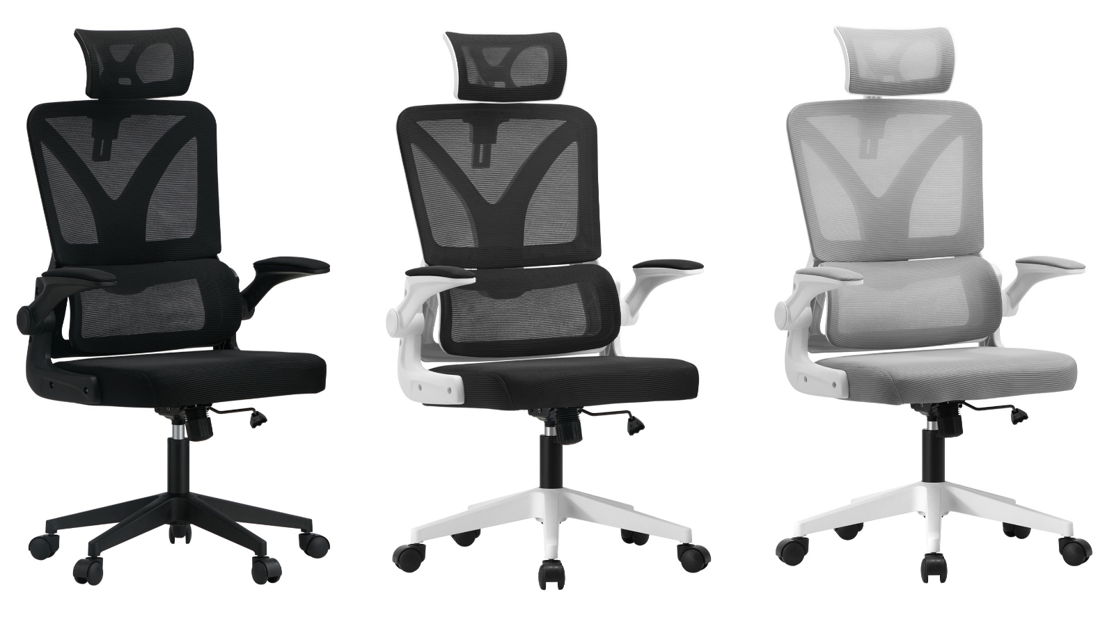 Oikiture Reclining D-Shape Mesh Office Chair