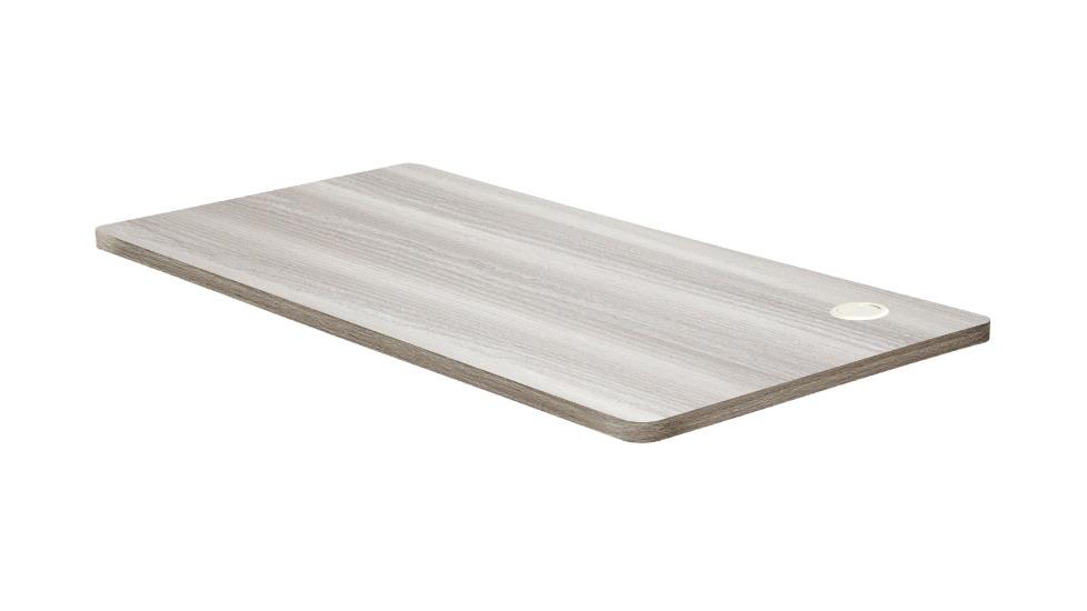Oikiture Adjustable Computer Table Top for Electric Standing Desk - Grey/Oak