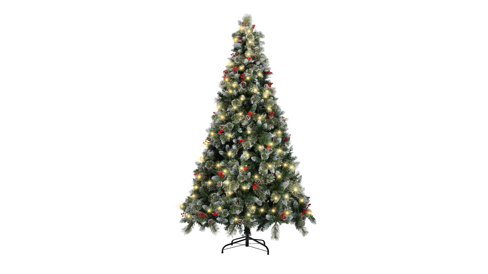 Tinseltown LED Christmas Tree Decoration with Ornament 1400 Tip - 210cm
