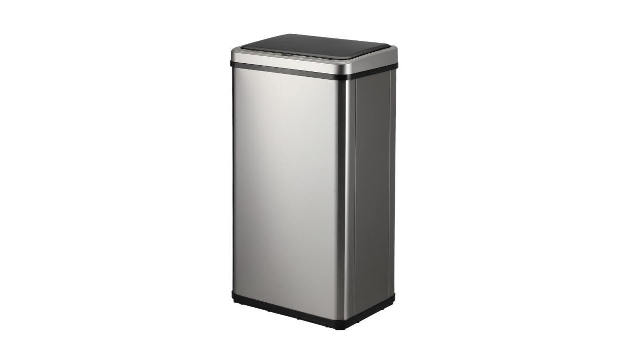 Oikiture Silver Automatic Motion Sensor Rubbish Bin - 40L