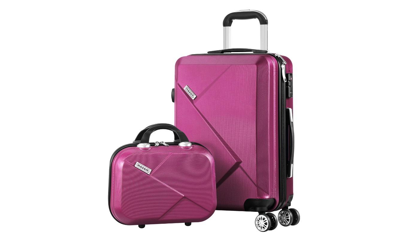 Mazam 2 Piece TSA Lock Luggage Suitcase - Magenta