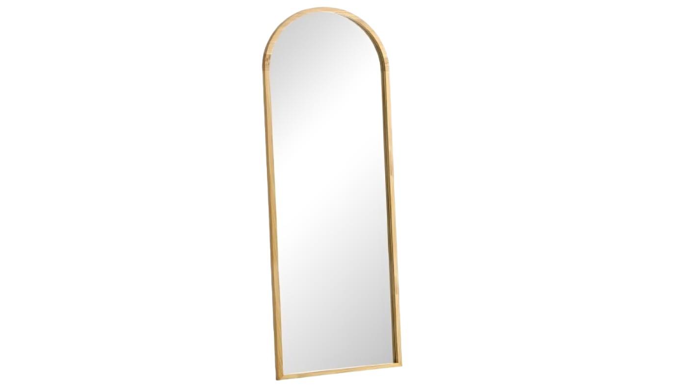 Oikiture 180 x 70cm Wooden Full Length Mirror - Natural