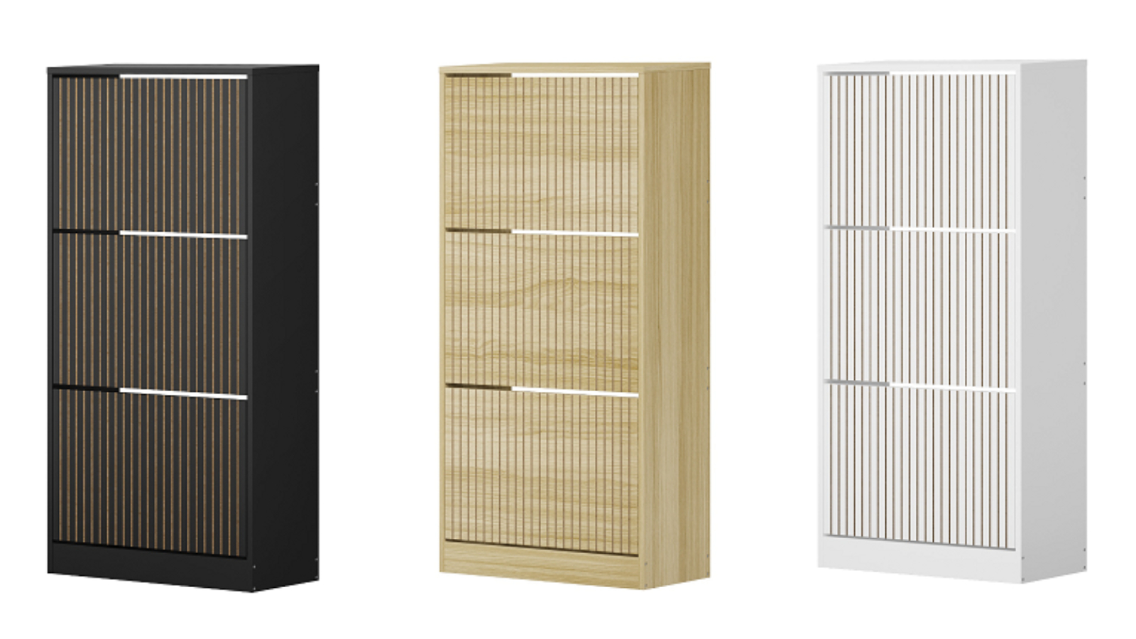 Oikiture 3-Door Shoe Rack Drawer