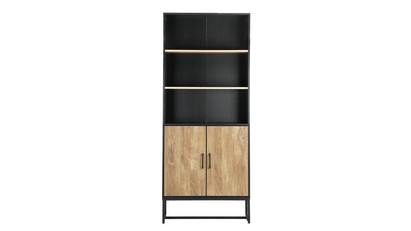Oikiture 5-Tier Shelf Cupboard Storage Bookcase Display