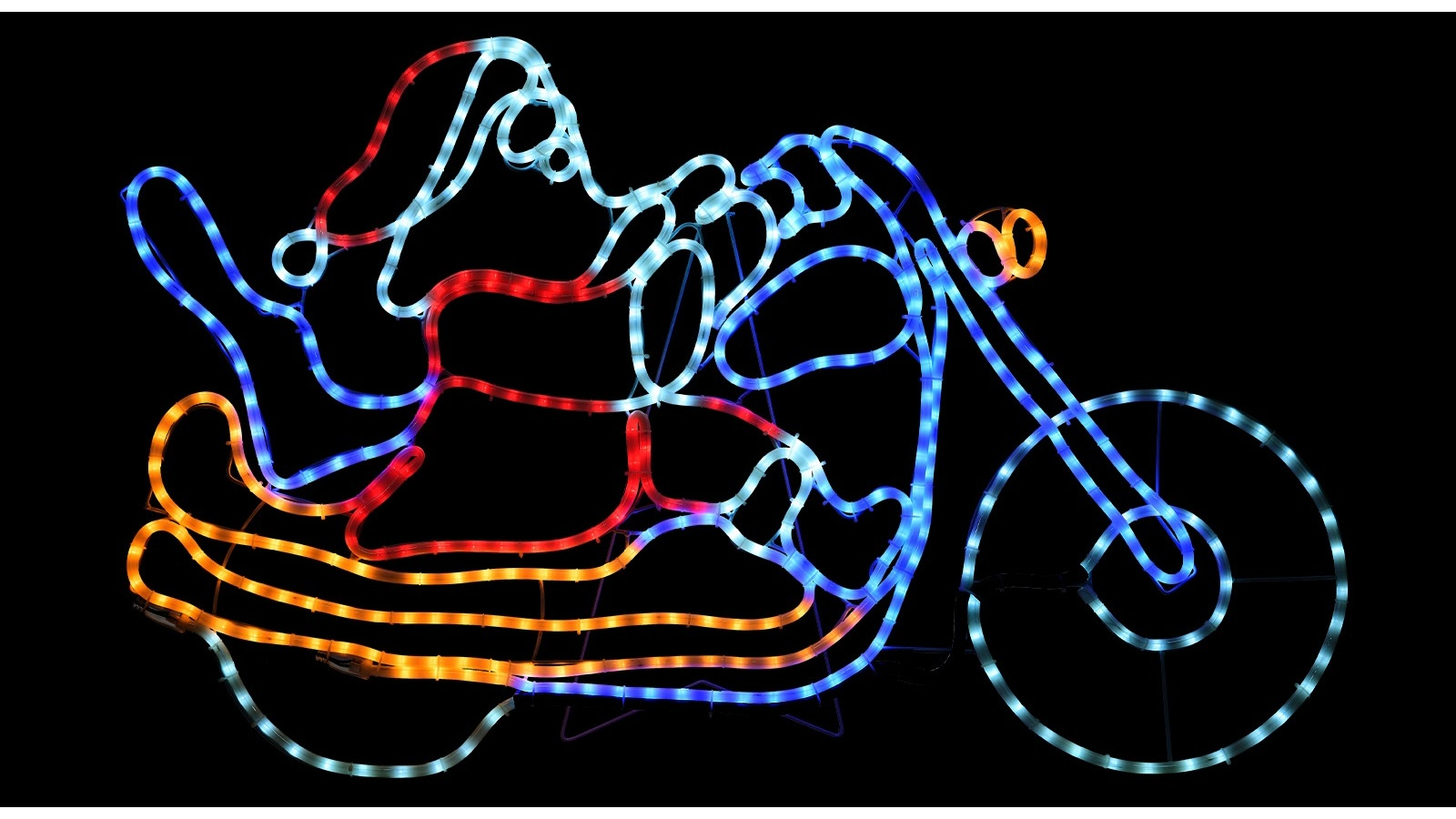 Tinseltown LED Rope Santa Motorbike Christmas Light