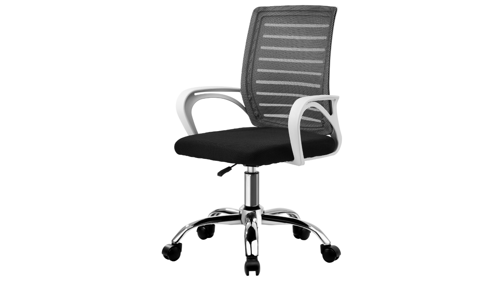 Oikiture Mesh Home Office Chair - White/Black