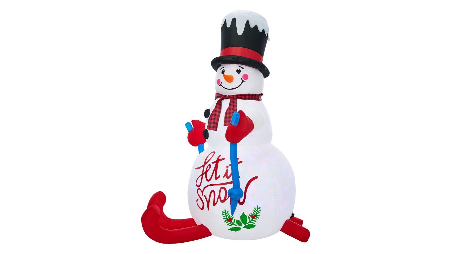 Tinseltown 1.8metre LED Inflatable Snowman Christmas Light