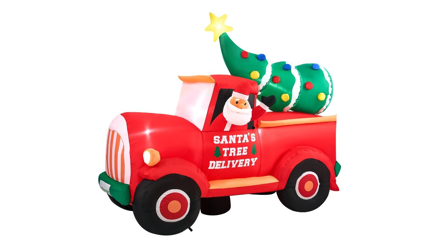 Tinseltown 2.2metre LED Inflatable Santa Truck Christmas Light