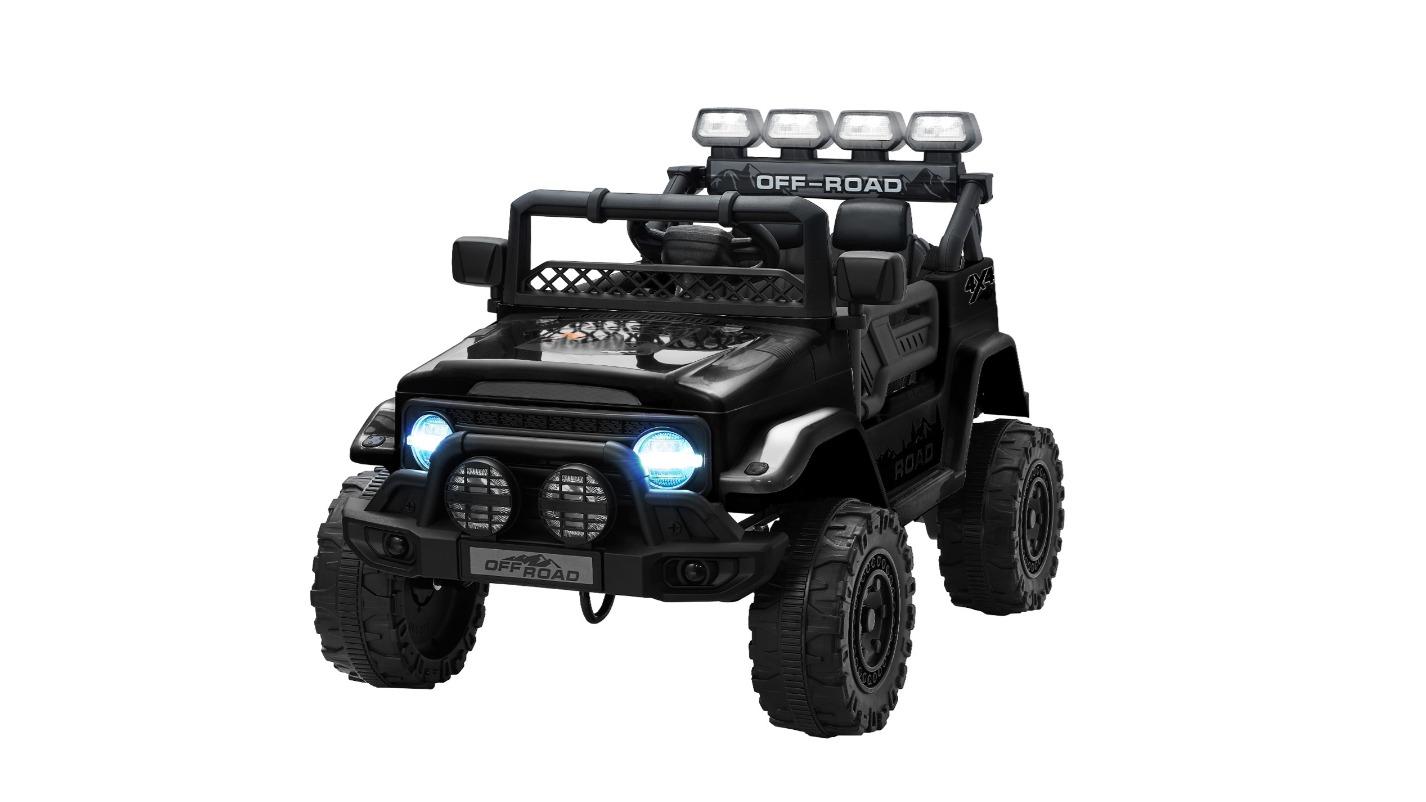 Mazam Kids Electric Bluetooth Light Music Remote Control Ride-On Jeep - Black