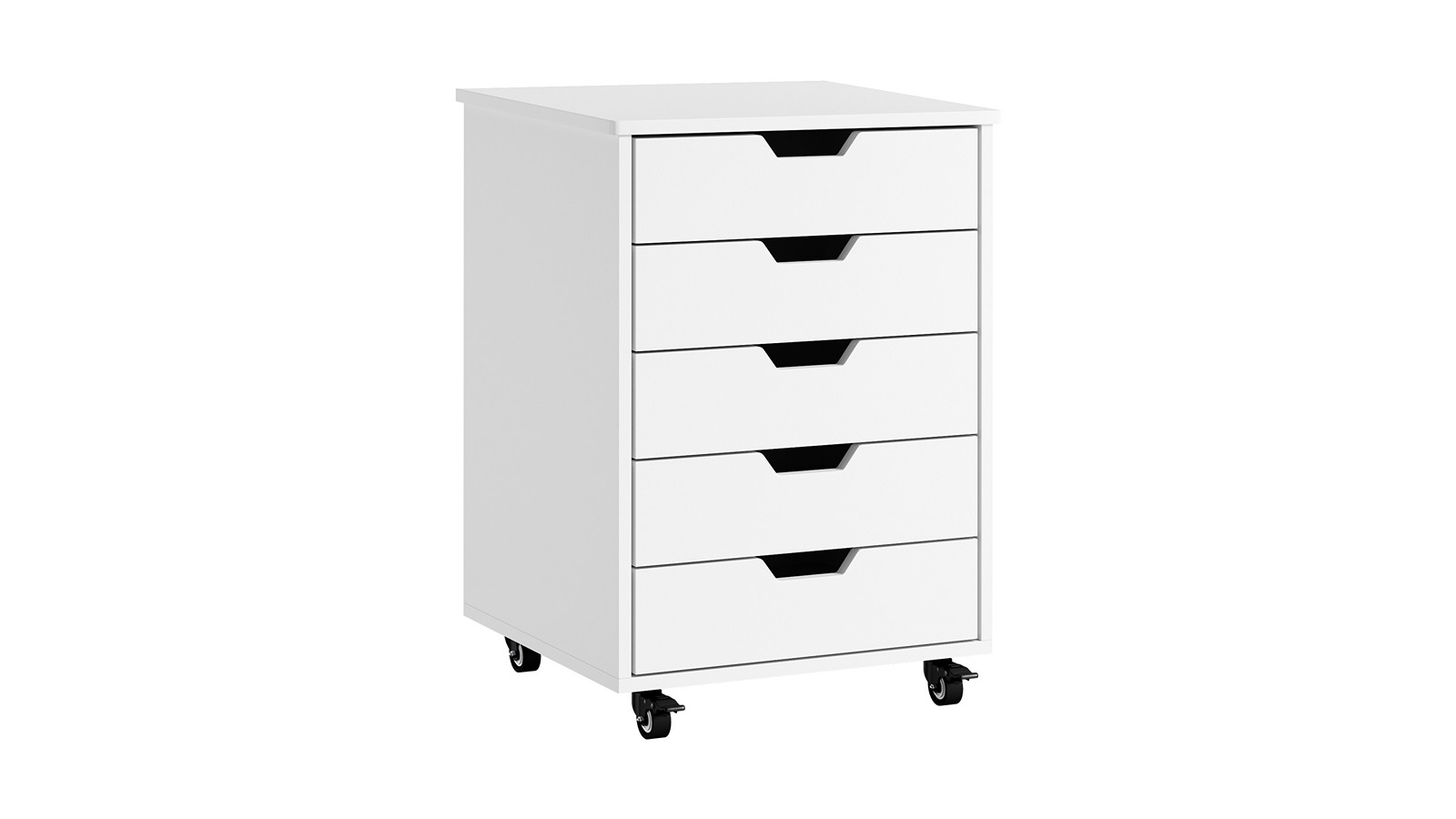 Oikiture 5-Drawer Mobile Storage Filing Cabinet - White
