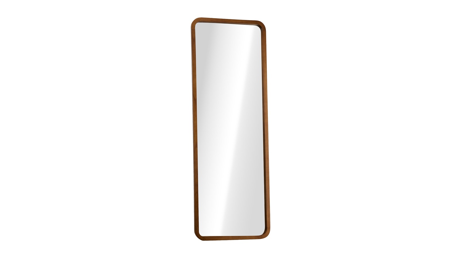 Oikiture Walnut Rectangle Full Length Dressing Floor Mirror - 166 x 60cm
