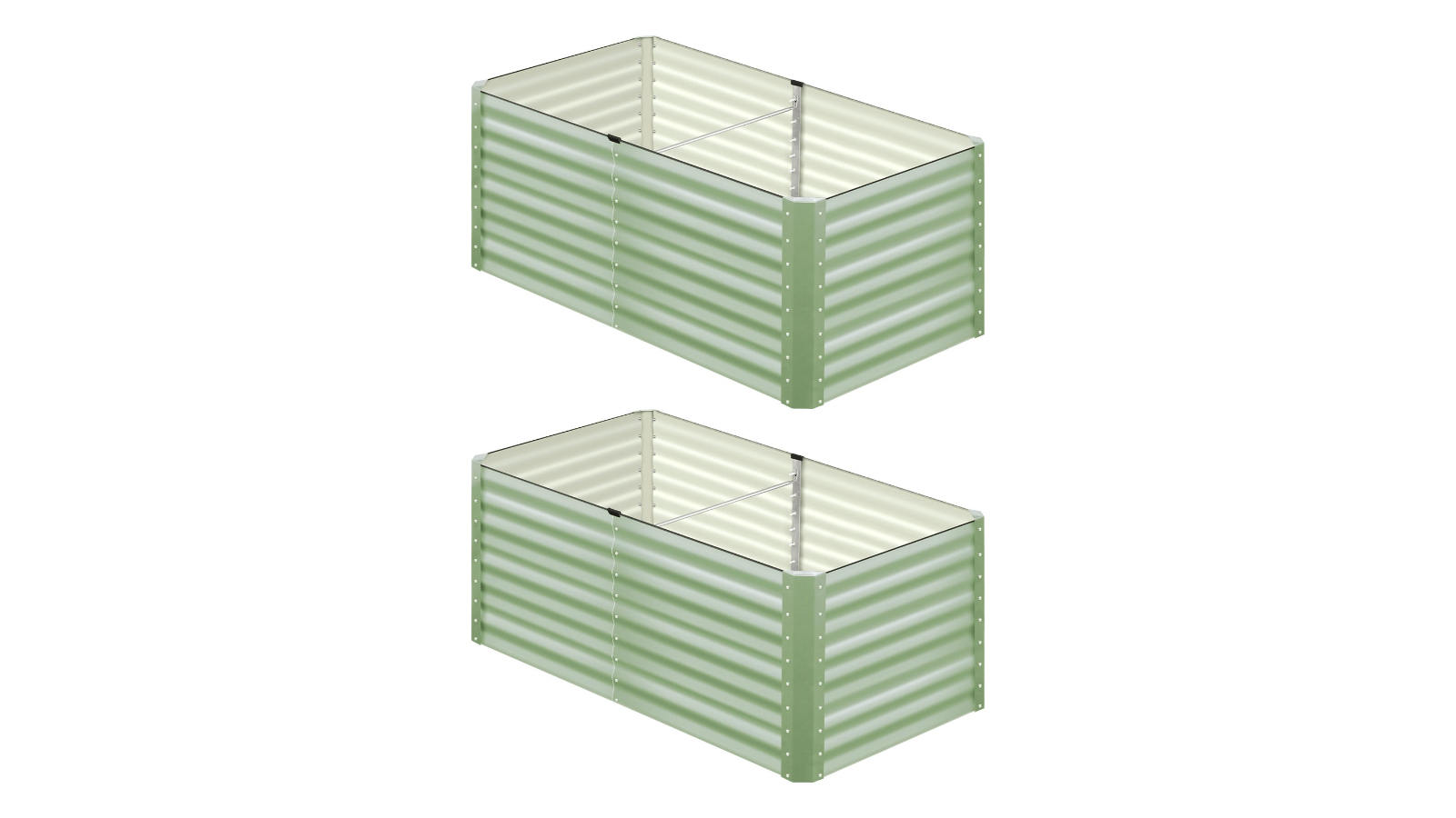 Livsip Set of 2 Green Raised Container Vegetable Planter Garden Bed - 160 x 80 x 73cm