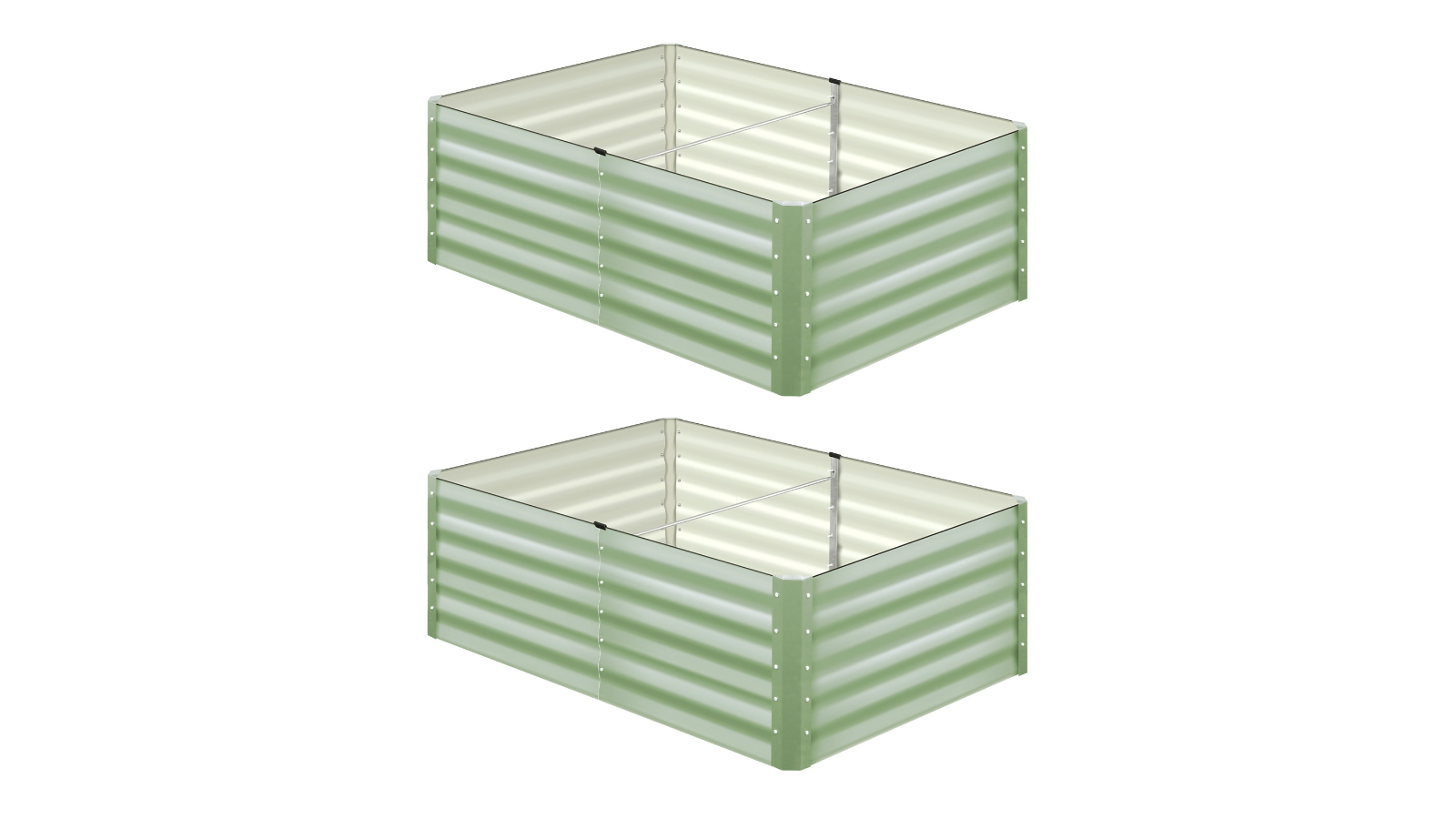 Livsip Set of 2 Green Raised Container Vegetable Planter Garden Bed - 160 x 80 x 45cm